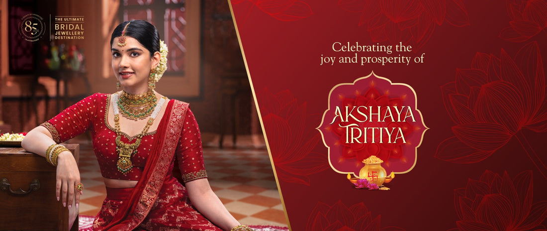 Woman wearing traditional gold jewellery for Akshaya Tritiya – TT Devassy Jewellers Thrissur