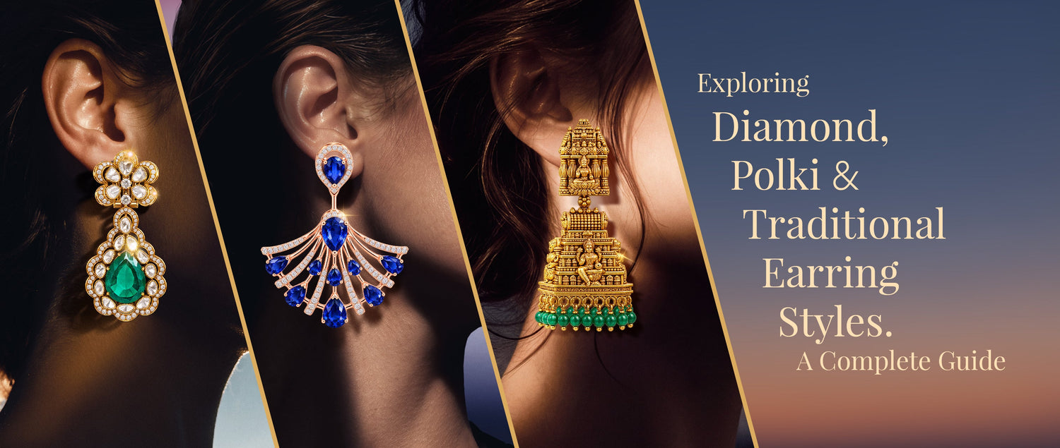 Diamond, Polki and traditional earring designs