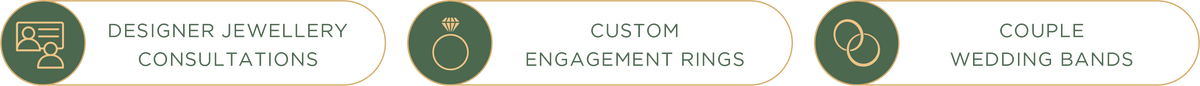 Designer jewellery consultations, custom engagement rings, couple wedding bands